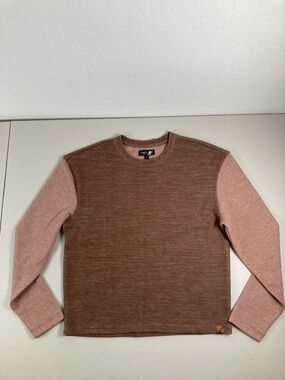 Fundamental Coast Montauck Pink & Mauve Women's Crewneck Sweater SZ Small